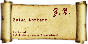 Zalai Norbert névjegykártya
